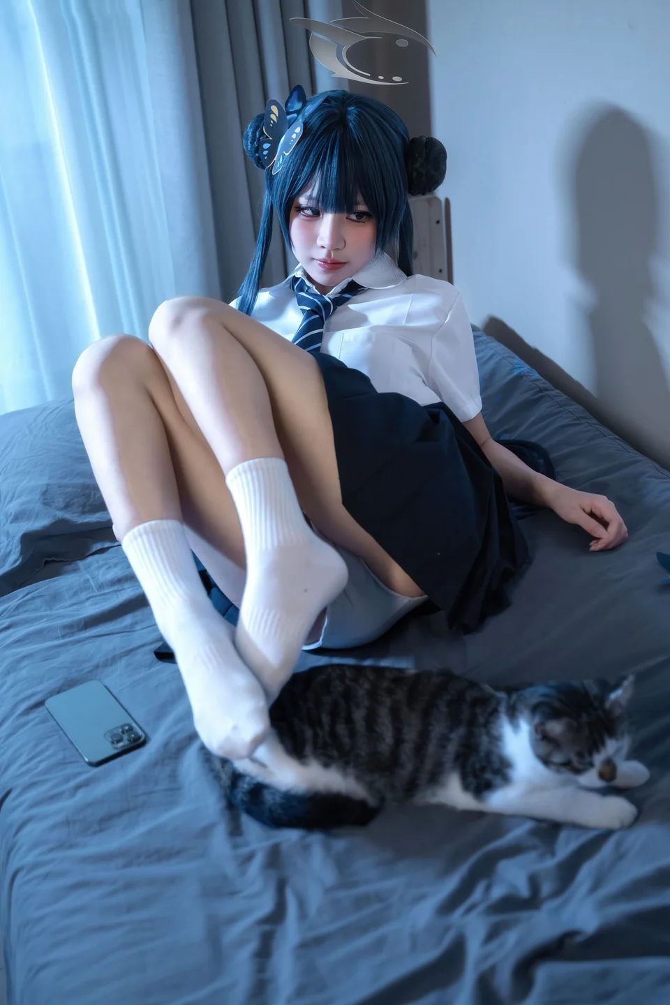 清水凪 - No.001 蔚蓝档案·龙华妃咲 JK [52P-526MB] tg@simisebaisi 【丝足阁】023.webp